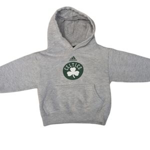 Kids Adidas grey Celtics hoodie